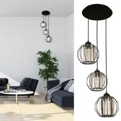 JUST HOME COLLECTION - Lámpara Colgante Metal Negro