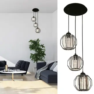 JUST HOME COLLECTION - Lámpara Colgante Metal Negro