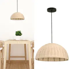 JUST HOME COLLECTION - Lámpara Colgar Dante 1L E27 Negro/Natural