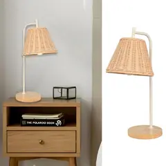 JUST HOME COLLECTION - Lámpara Mesa Cavour 1L E27 Blanco/Natural