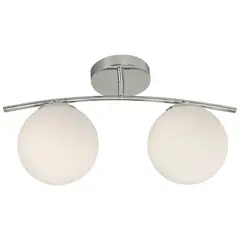JUST HOME COLLECTION - Lámpara Techo Metal Gris/Plata 40 cm