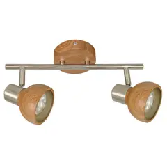 JUST HOME COLLECTION - Barra Led Madera Café/Marrón