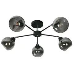 JUST HOME COLLECTION - Lámpara Techo Cessati 5L E27 Negro