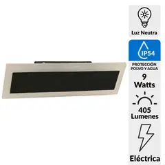 JUST HOME COLLECTION - Lámpara Muro Led 9 W IP54 405 lm Luz Neutro