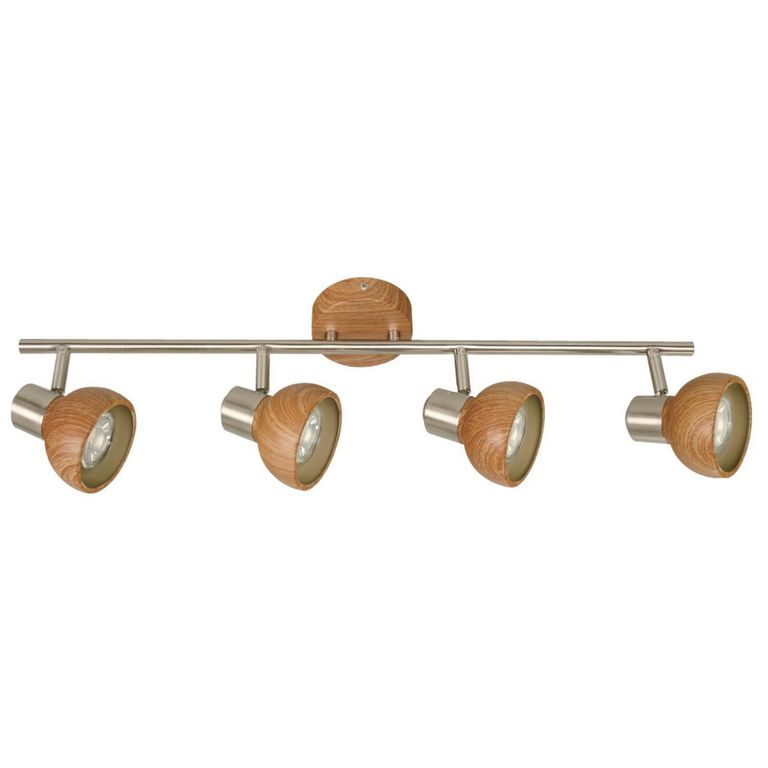 Barra Led Madera Café