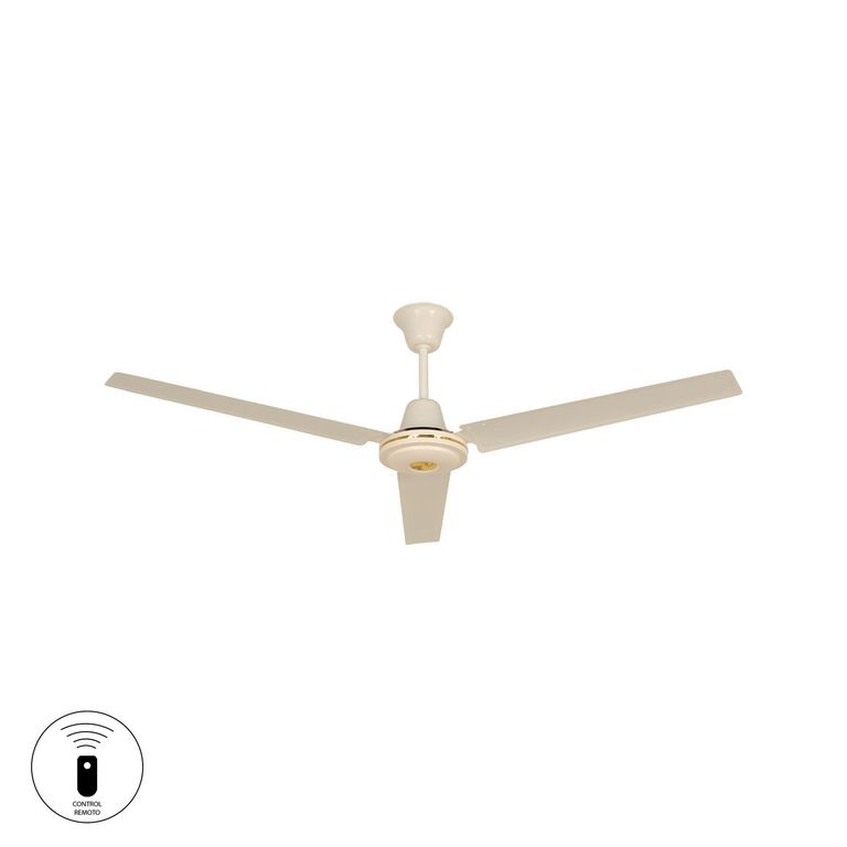 Ventilador de Techo 3 Aspas Blanco con Control 142 cm