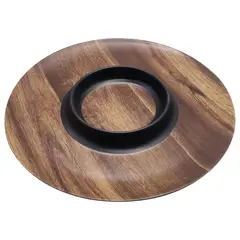 JUST HOME COLLECTION - Plato Chip and Dip 38 cm Melamina Melamina Madera