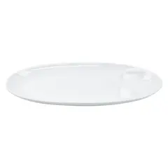 JUST HOME COLLECTION - Plato melamina ovalado blanco
