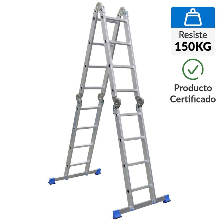 Escalera Articulada Aluminio 4.34 m 16 Peldaños