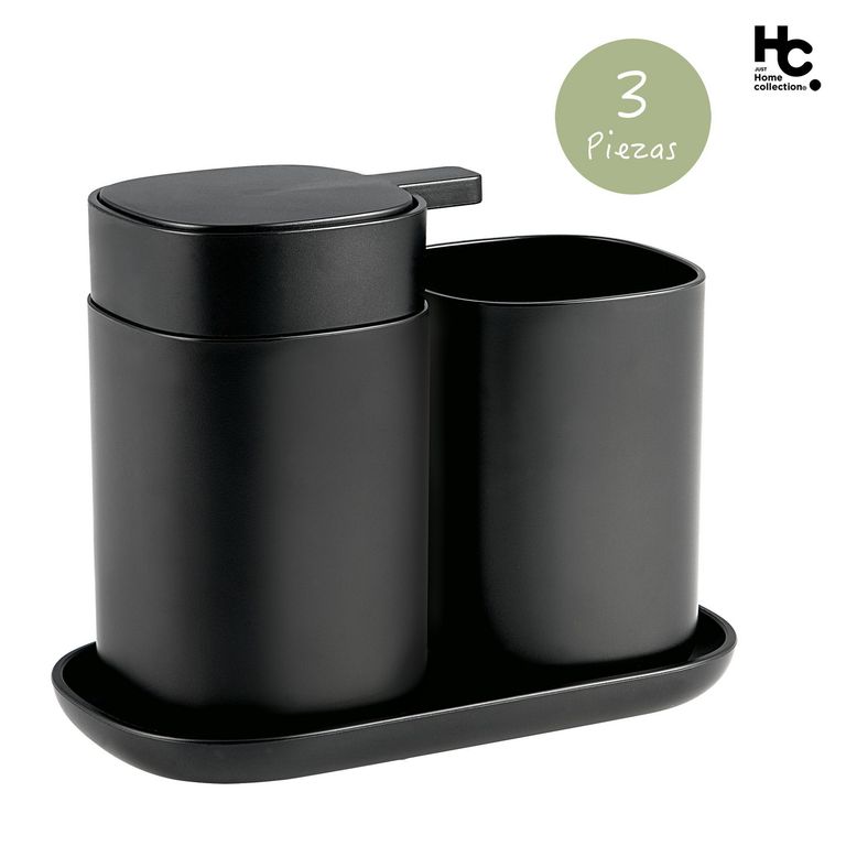 Set 3 Piezas Accesorios Baño Negro