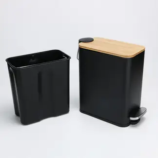 JUST HOME COLLECTION - Papelero 5 Litros Plástico Negro