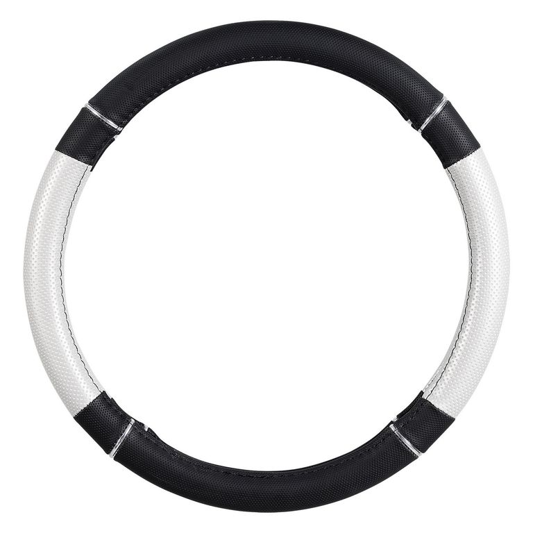 Cubre volante PVC 38 cm Negro/Plateado