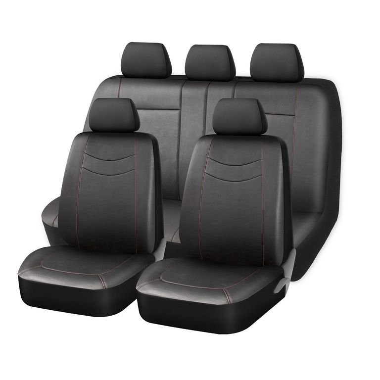 Cubre Asiento 5 Personas Negro Pvc Autos