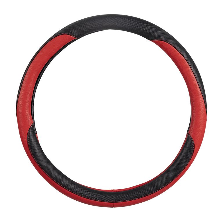 Cubre volante Ecocuero 38 cm Negro/Rojo