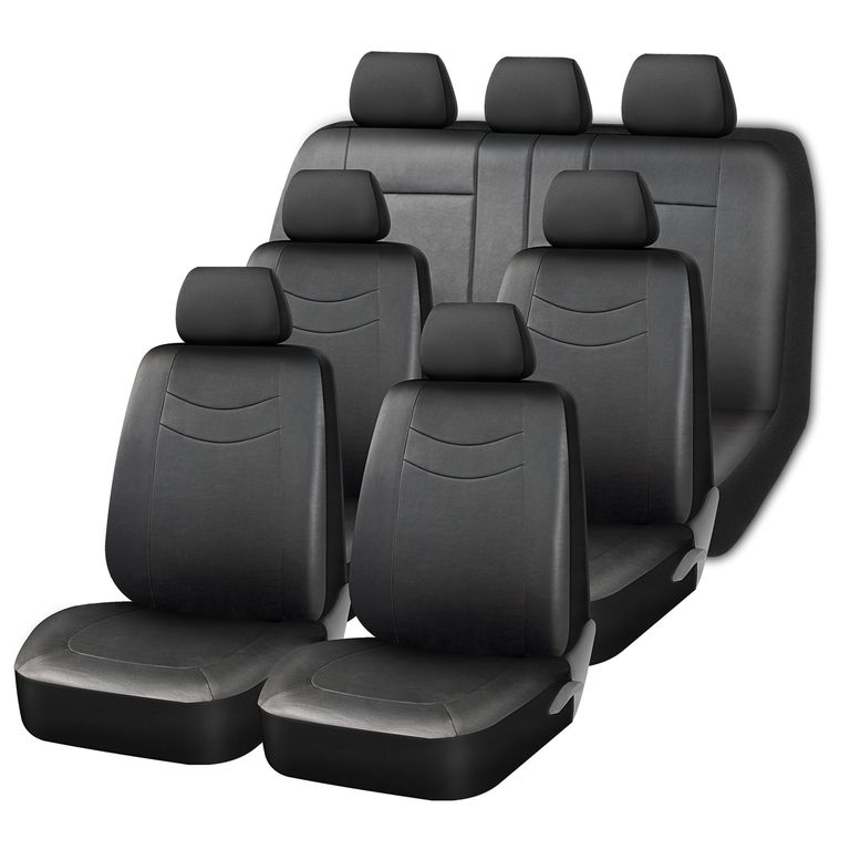Cubre Asiento 13 Personas Negro Pvc Autos