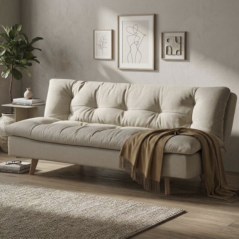 Futón Elgin Beige 182x91x80 cm