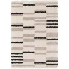 JUST HOME COLLECTION - Alfombra Gipsy Lines 160x230 cm Beige, negro