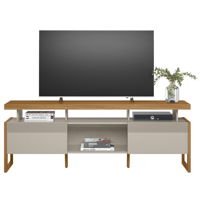 Mesa TV 70 " Esmeralda Madera y blanco 180x66x36 cm