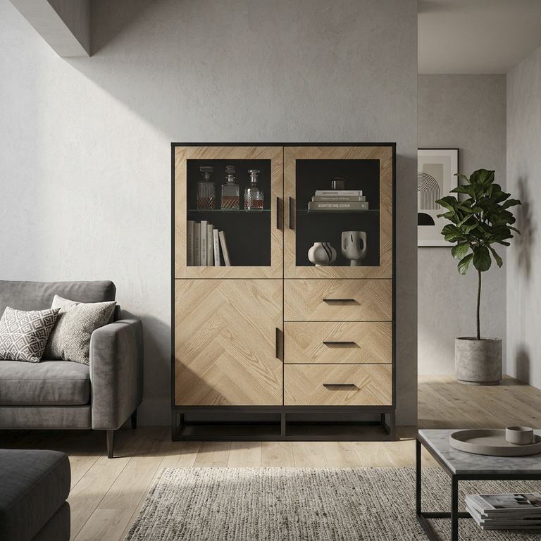 JUST HOME COLLECTION Vitrina Santa Cruz 104x40x135 cm