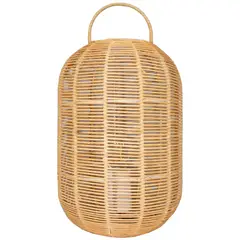 JUST HOME COLLECTION - Lámpara Mesa Ratan Amarillo 20x38 cm