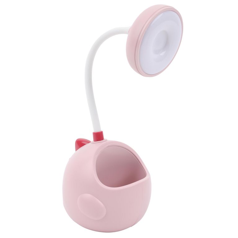 Lámpara Mesa Infantil Usb Dino Rosa