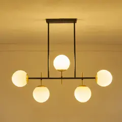 JUST HOME COLLECTION - Lámpara Techo Bellevie 5 Luz Dorado/Negro