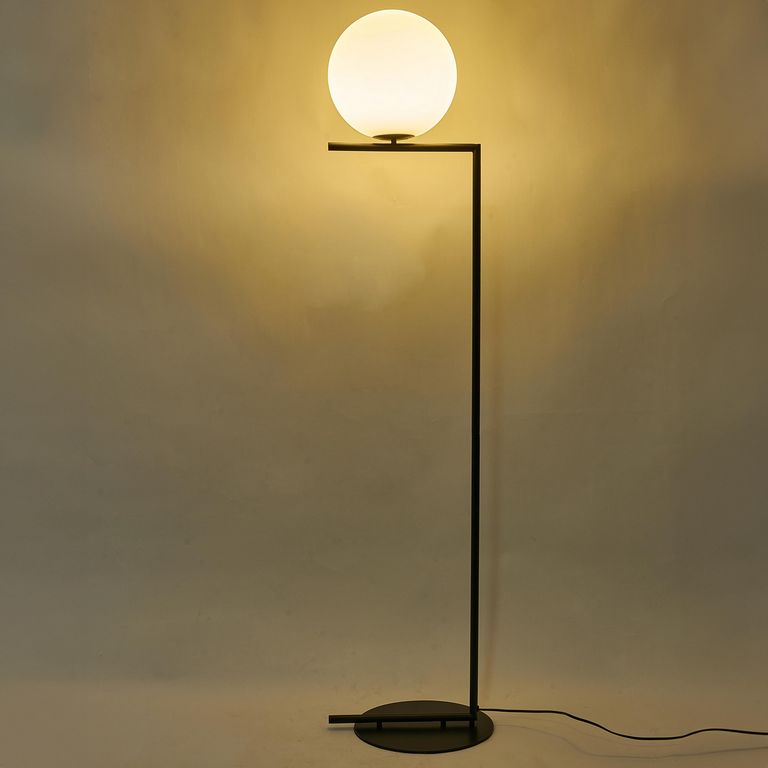 Lámpara Pie Bellevie 1 Luz E27 Negro