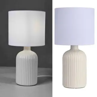 JUST HOME COLLECTION - Lámpara Mesa Barres 1 Luz E27 Beige