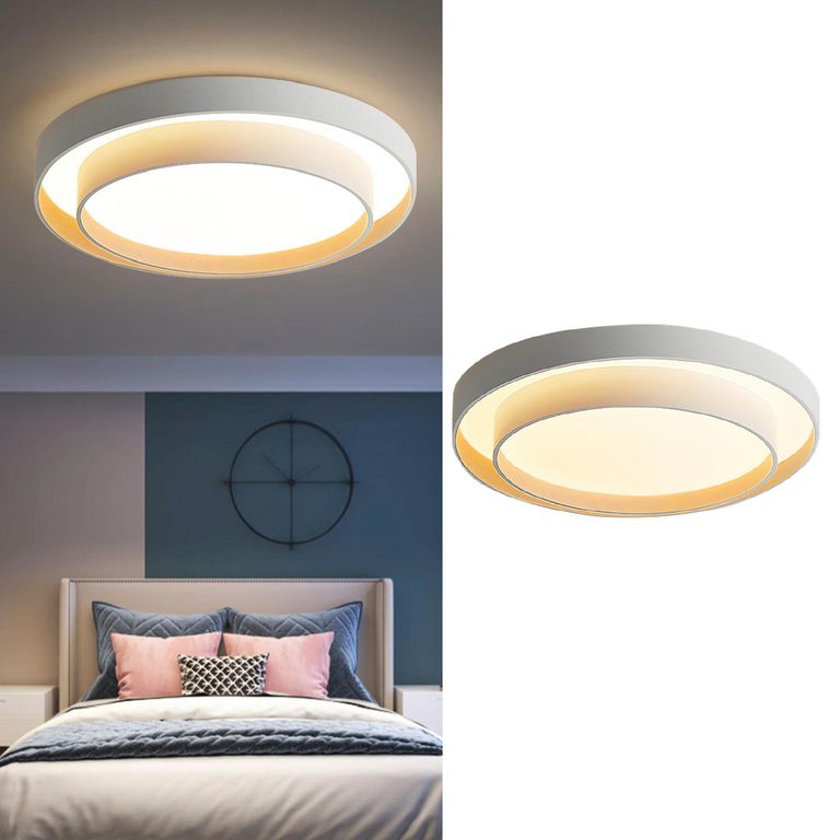 Plafón Led Rings Luz Cálida Blanco