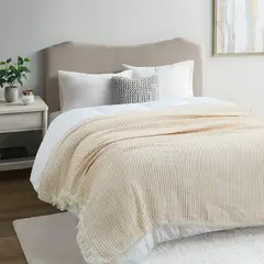JUST HOME COLLECTION - Manta Boho Especial Blanco