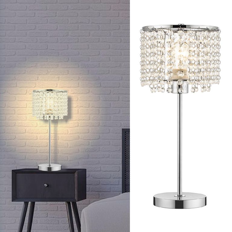 Lámpara Mesa Gota 1 Luz E27 Cromo