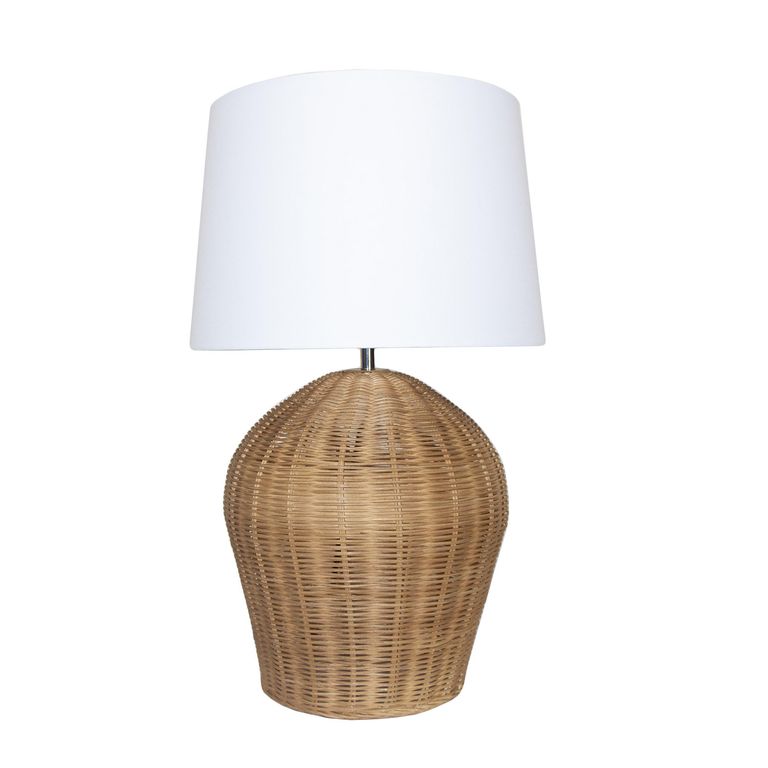 Lámpara Mesa Laura 1 Luz E27 Natural/Blanco
