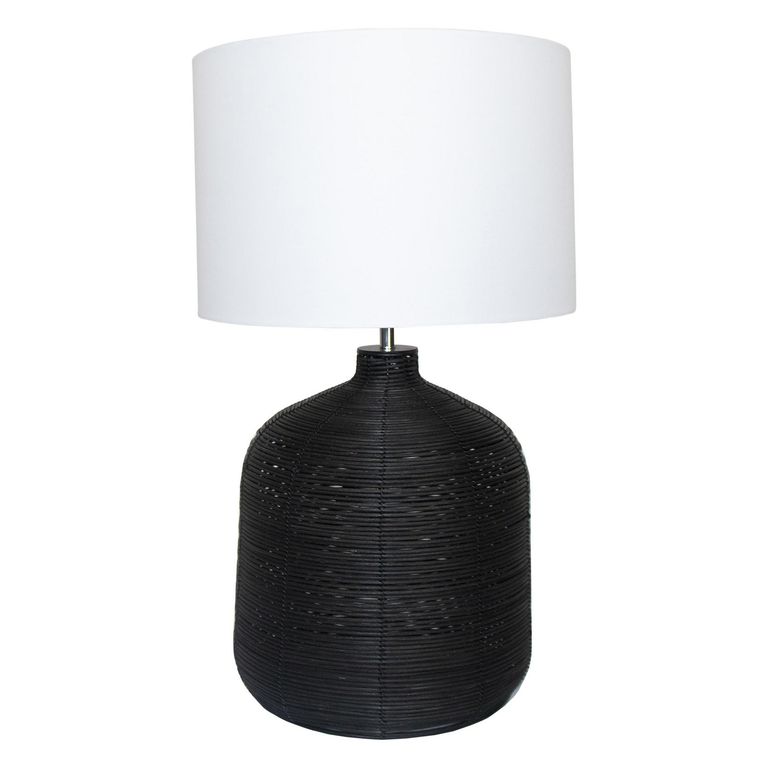 Lámpara Mesa Traula 1 Luz E27 Negro/Blanco