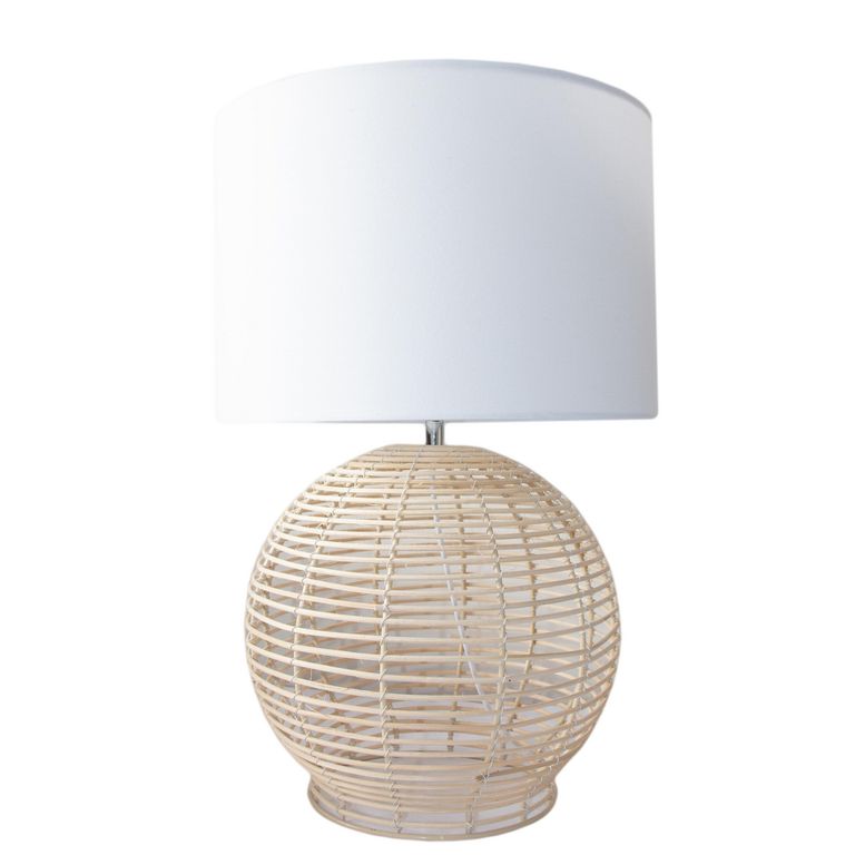 Lámpara Mesa Sofía 1 Luz E27 Natural/Blanco