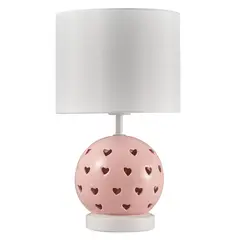 JUST HOME COLLECTION - Lámpara Mesa Heart Blanco 30 W 25x44 cm