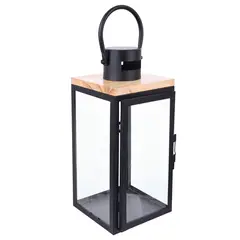 JUST HOME COLLECTION - Candelabro metal vidrio 29cm