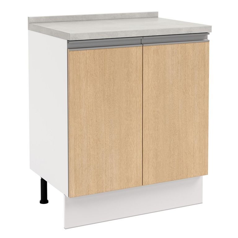 Mueble de Cocina Base 2 Puertas con Cubierta 70 cm Nordica