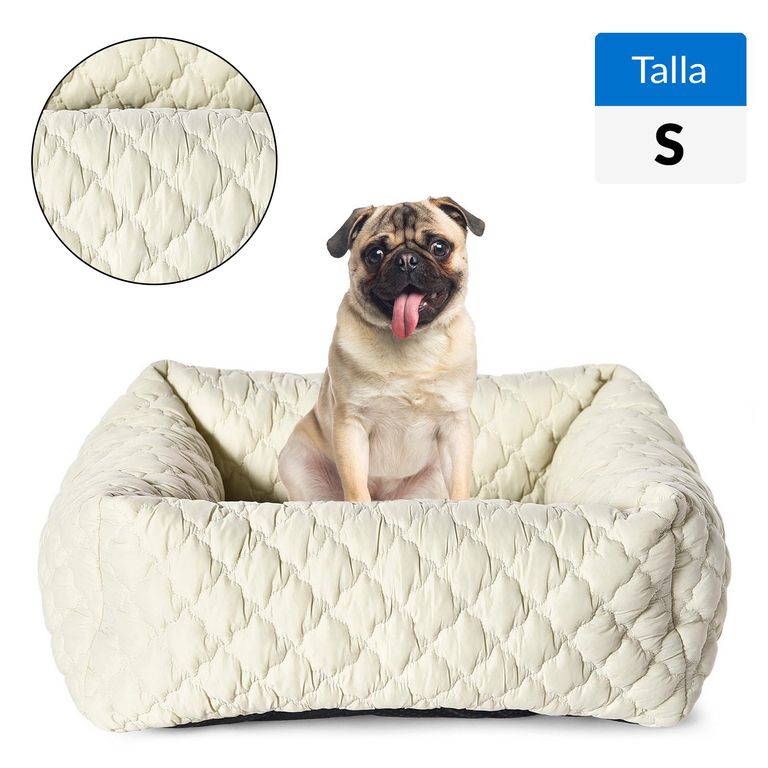 Cama Rectangular para Perro 19x60x40 cm Beige