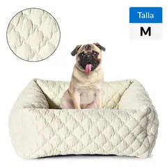 PETIZOOS - Cama Rectangular para Perro 21x80x55 cm Beige