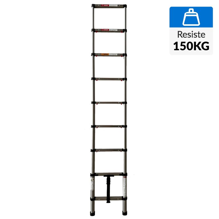 Escala Telescópica Acero 260 cm 9 Peldaños