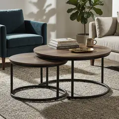 JUST HOME COLLECTION - Mesa de centro Tallin Madera 77x77x40 cm