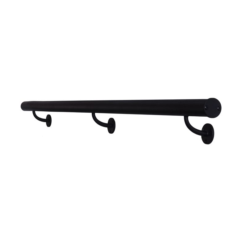 Pasamano Redondo Aluminio Negro 150 Cm