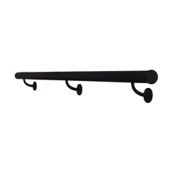 HOLZTEK - Pasamano Redondo Aluminio Negro 150 cm