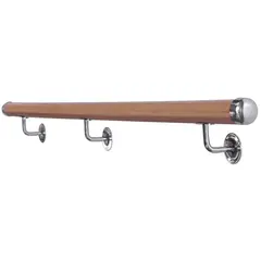 HOLZTEK - Pasamano redondo PVC terminación madera 150 cm