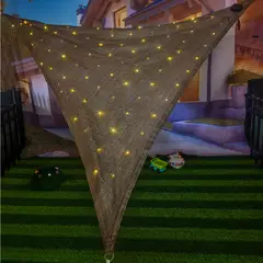 JUST HOME COLLECTION - Todo Vela con Luz Led 2x2 metros Café/ Negro
