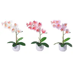 JUST HOME COLLECTION - Planta artificial orquidea 3 colores surtido