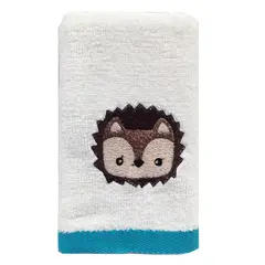 CASA BONITA - Toalla Infantil Puercoespin 380 gr Algodón 28x46 cm Blanco