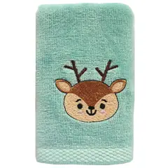 CASA BONITA - Toalla Infantil Conejo 380 gr Algodón 28x46 cm Celeste