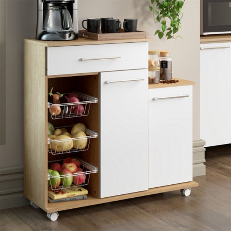 Kit Mueble Cocina Olivia Roble Blanco 3 Puertas 1 Cajón