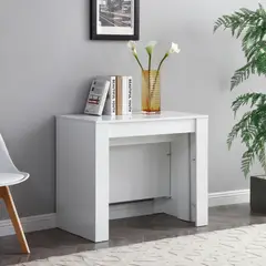 JUST HOME COLLECTION - Mesa de Comedor Modular Extensible Blanco 90x75x51 cm